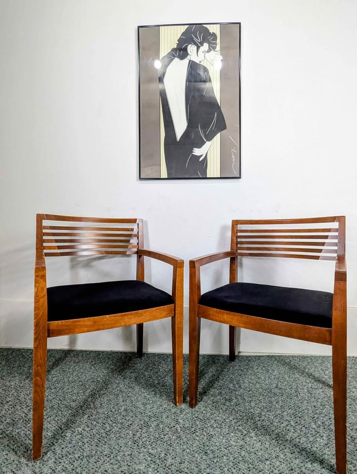 Gorgeous Pair of Ricchio Dining Chairs by Knoll