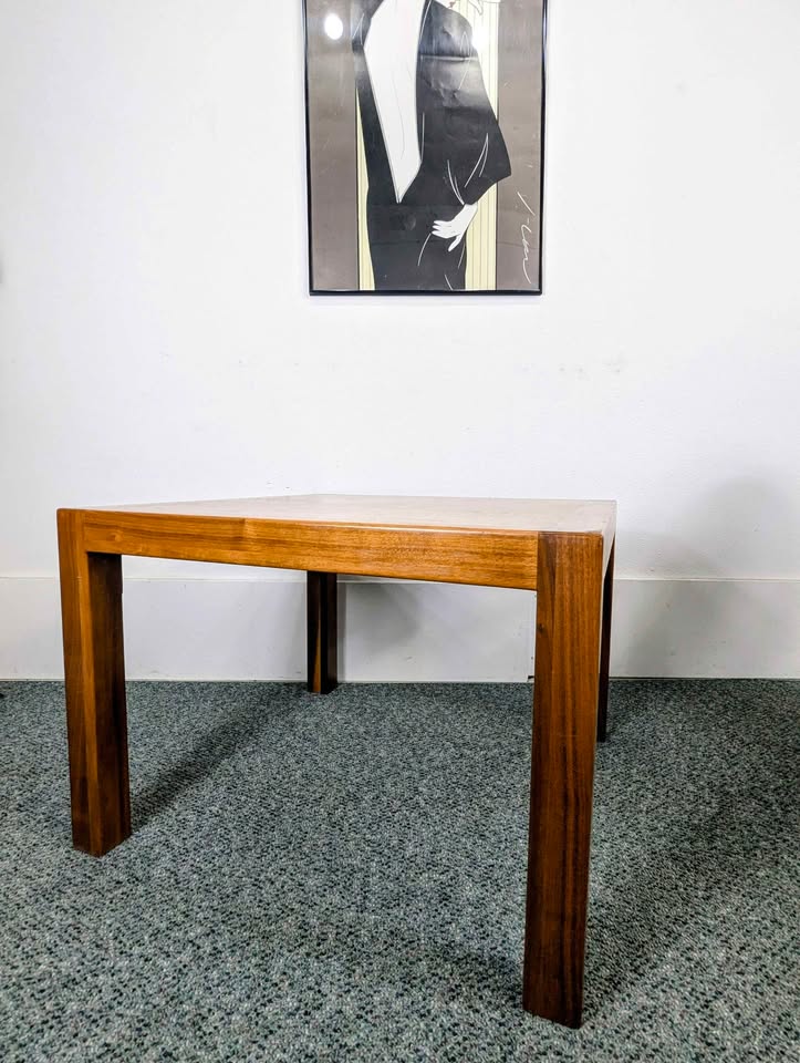 MCM Solid Teak & Walnut Solid End Table