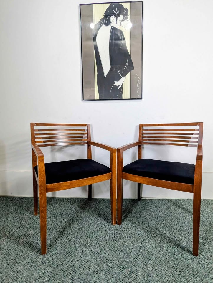 Gorgeous Pair of Ricchio Dining Chairs by Knoll