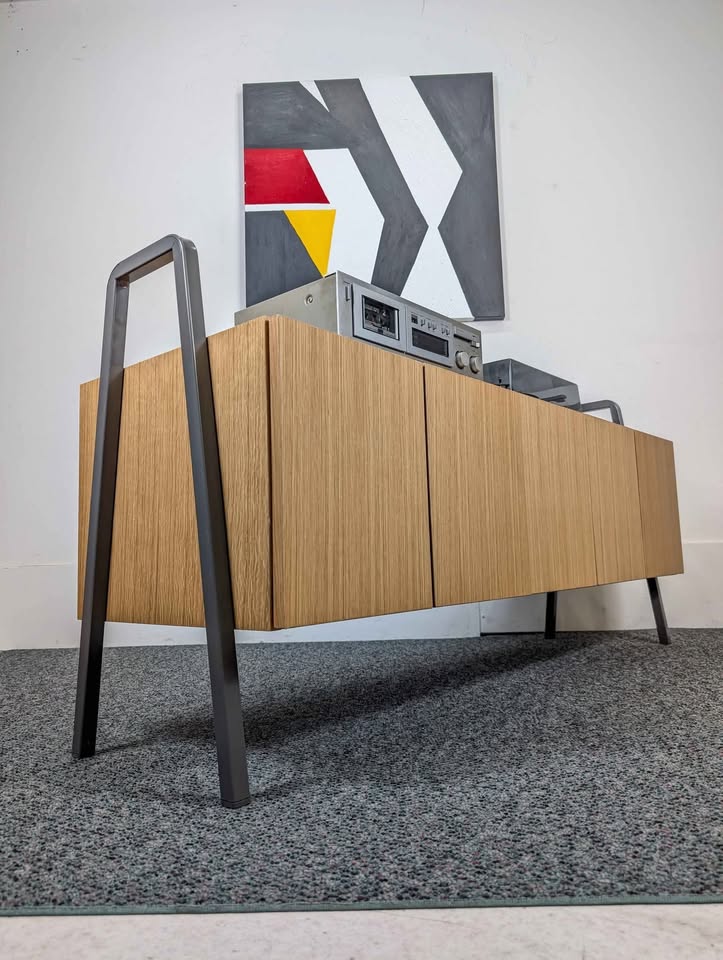 MCM Rockwell Unscripted Credenza Record Player Storage & Media Stand by Knoll