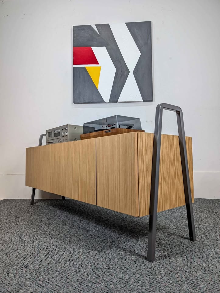 MCM Rockwell Unscripted Credenza Record Player Storage & Media Stand by Knoll