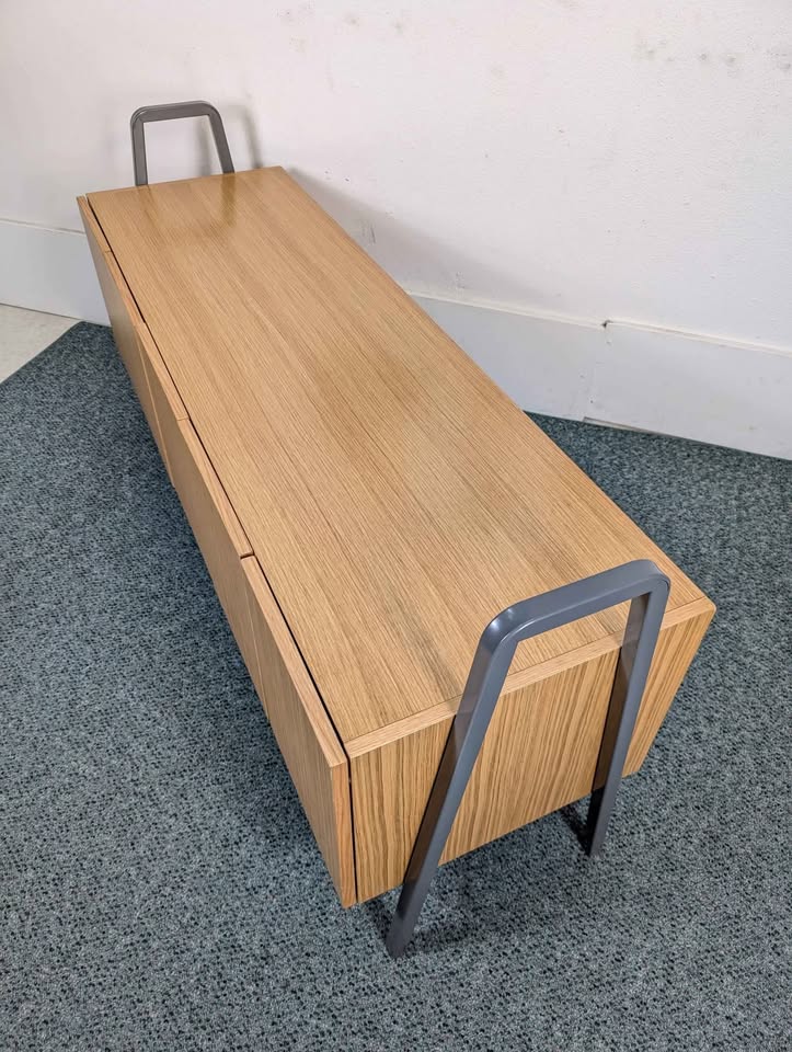 MCM Rockwell Unscripted Credenza Record Player Storage & Media Stand by Knoll