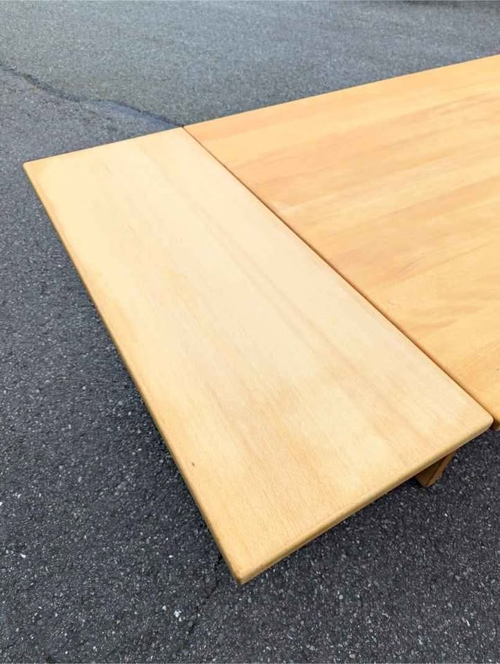 Stunning Danish Modern Large Beechwood Dining Table by Haslev