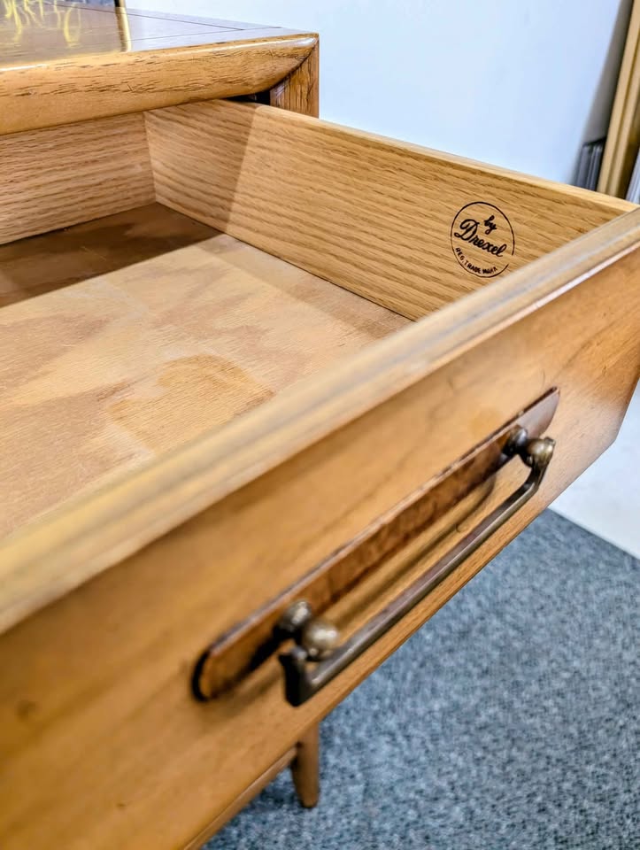 MCM 5 Drawer Walnut Meridian Collection Highboy by Drexel