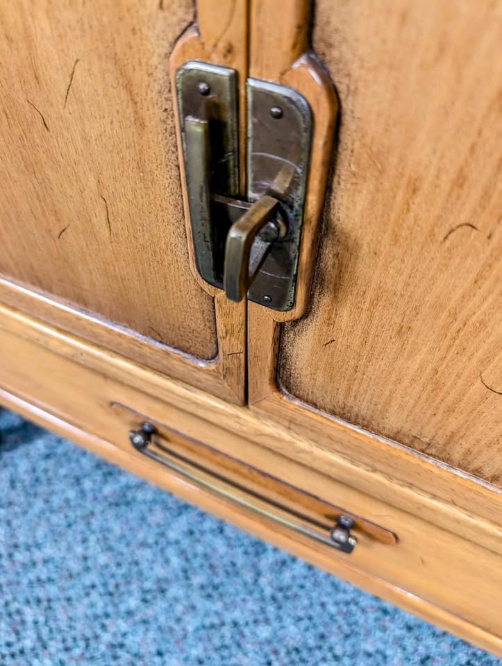 Gorgeous Set of Meridian Collection Walnut Nightstands by Drexel