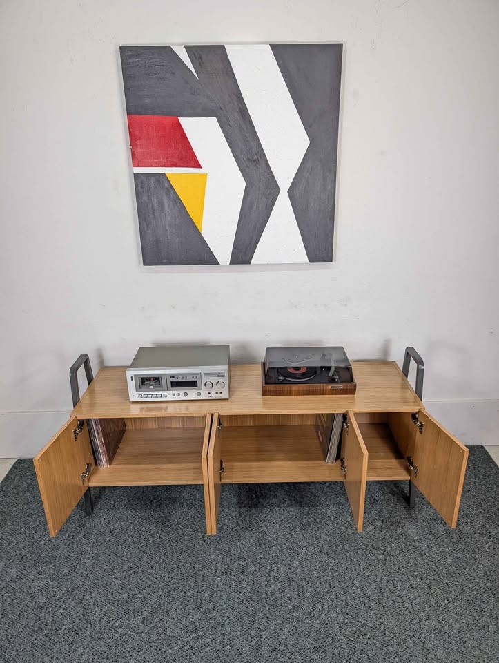MCM Rockwell Unscripted Credenza Record Player Storage & Media Stand by Knoll
