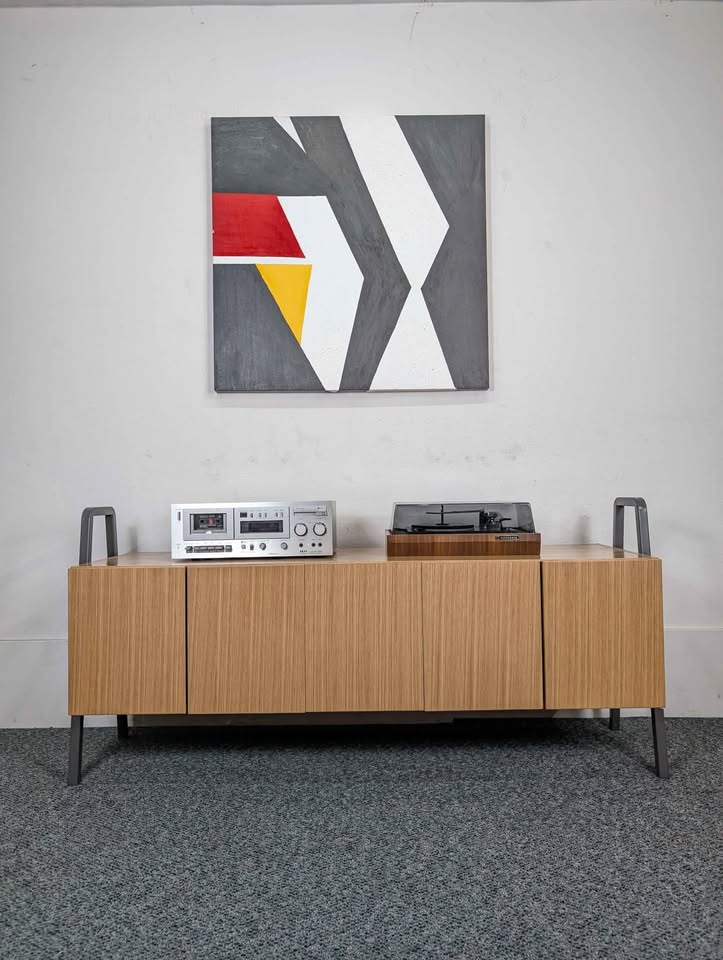 MCM Rockwell Unscripted Credenza Record Player Storage & Media Stand by Knoll