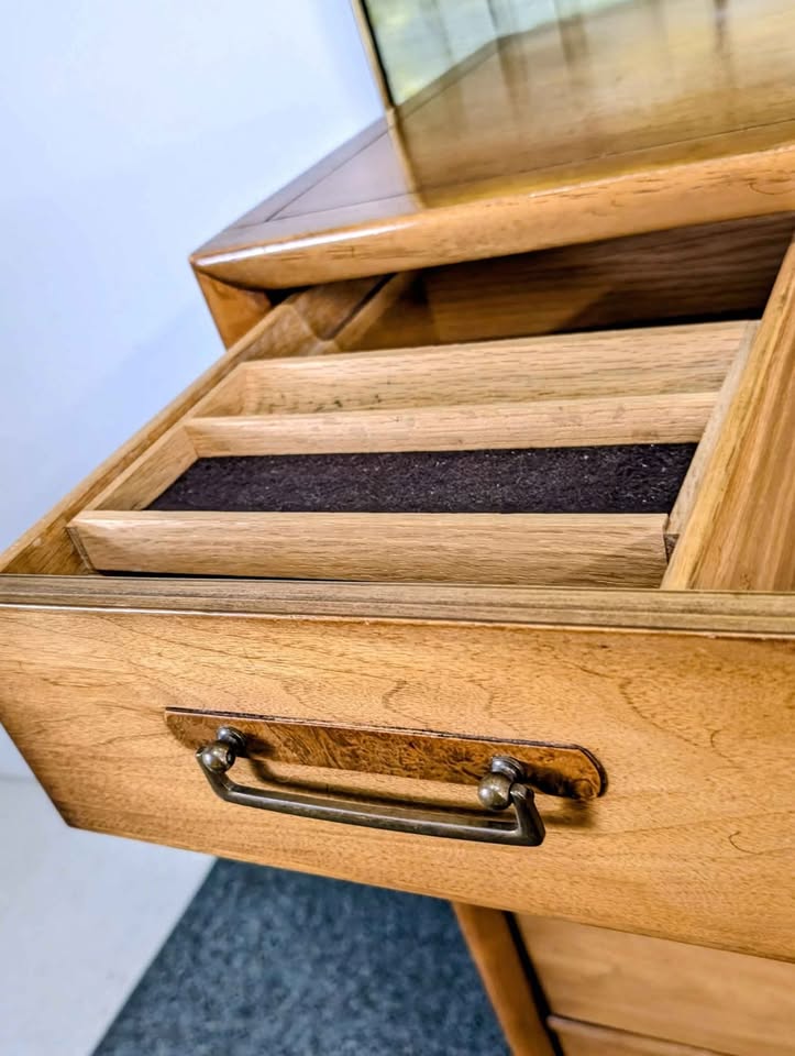 MCM 5 Drawer Walnut Meridian Collection Highboy by Drexel