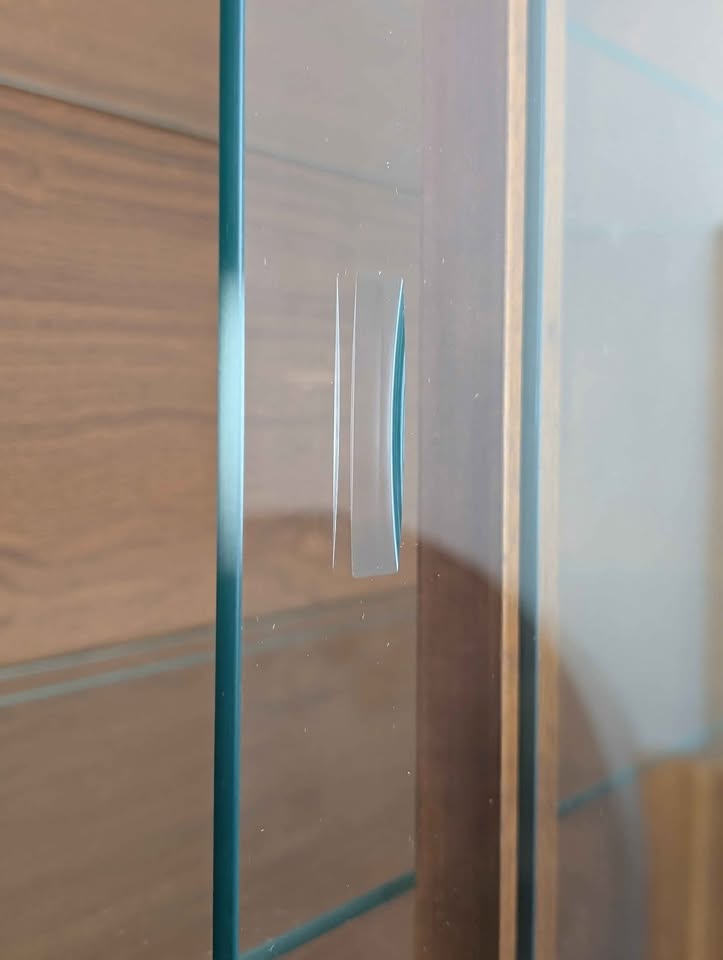 MCM Large Walnut China Cabinet by Stanley