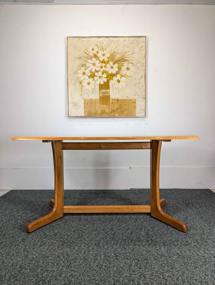 Danish Modern Solid Teak Dining Table