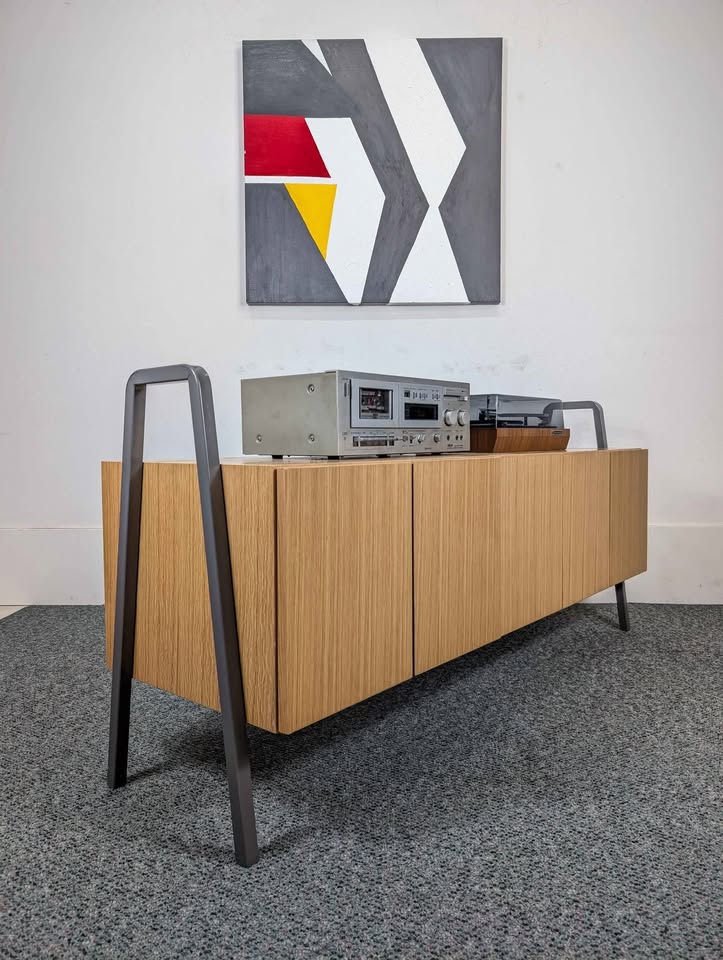 MCM Rockwell Unscripted Credenza Record Player Storage & Media Stand by Knoll