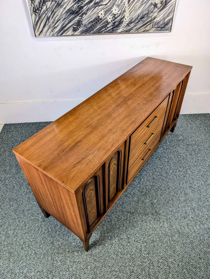 MCM Vintage American Walnut Bar Buffet Credenza