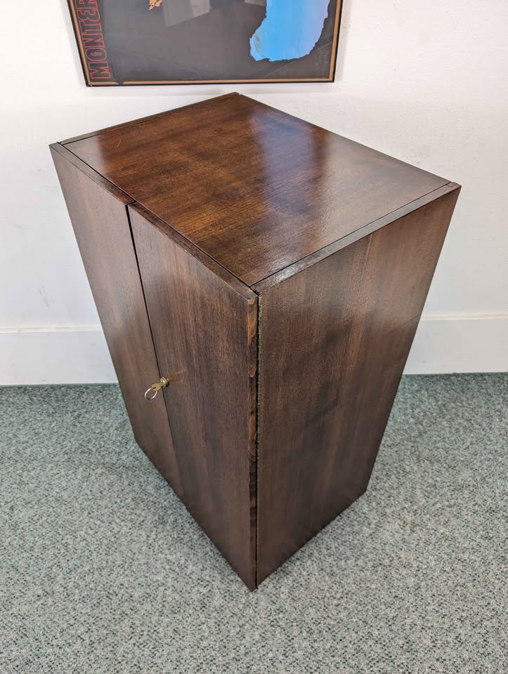 MCM Walnut Record Player Receiver Stand / Media Cabinet