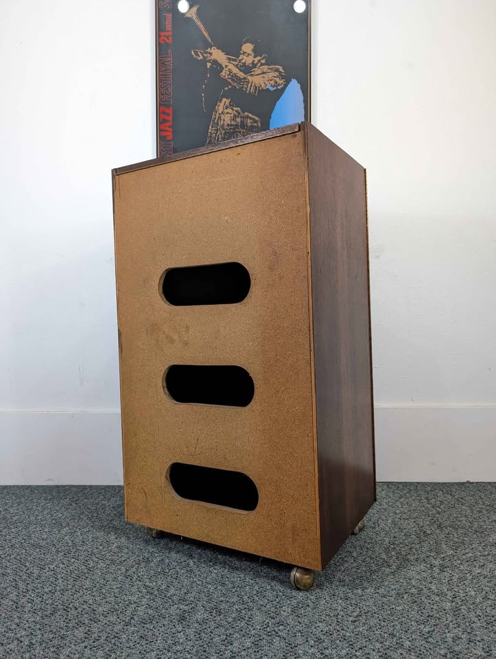 MCM Walnut Record Player Receiver Stand / Media Cabinet