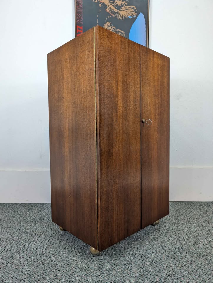 MCM Walnut Record Player Receiver Stand / Media Cabinet