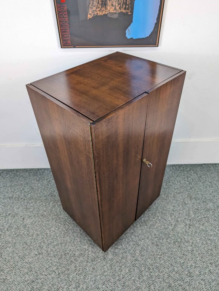 MCM Walnut Record Player Receiver Stand / Media Cabinet