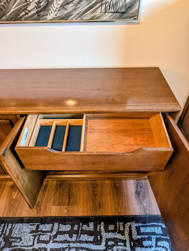 Large MCM Vintage Emphasis Collection Walnut Credenza by Broyhill