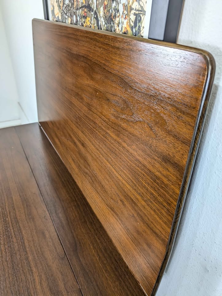 Beautiful MCM American Walnut Console Dining Table by Extensole