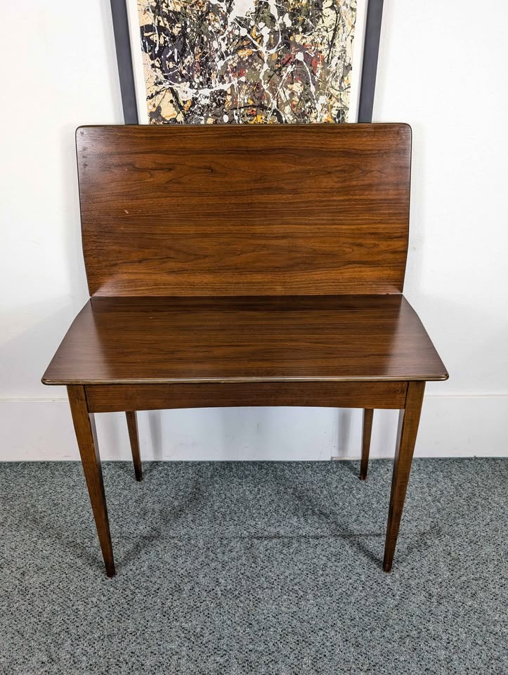 Beautiful MCM American Walnut Console Dining Table by Extensole