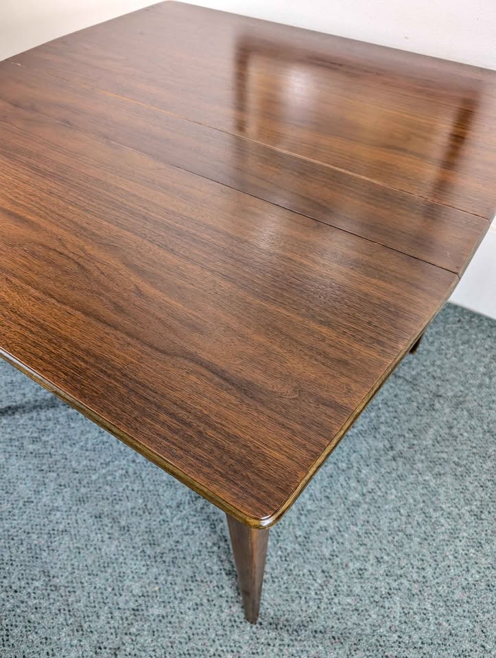 Beautiful MCM American Walnut Console Dining Table by Extensole
