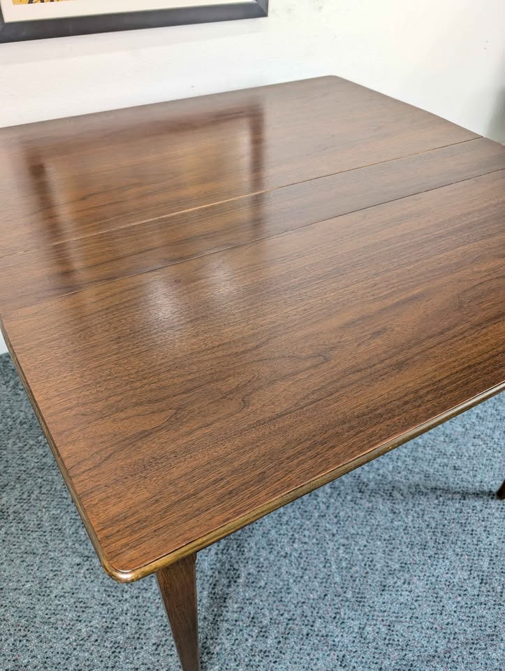 Beautiful MCM American Walnut Console Dining Table by Extensole