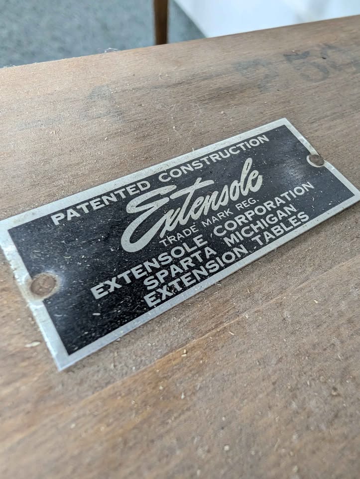 Beautiful MCM American Walnut Console Dining Table by Extensole