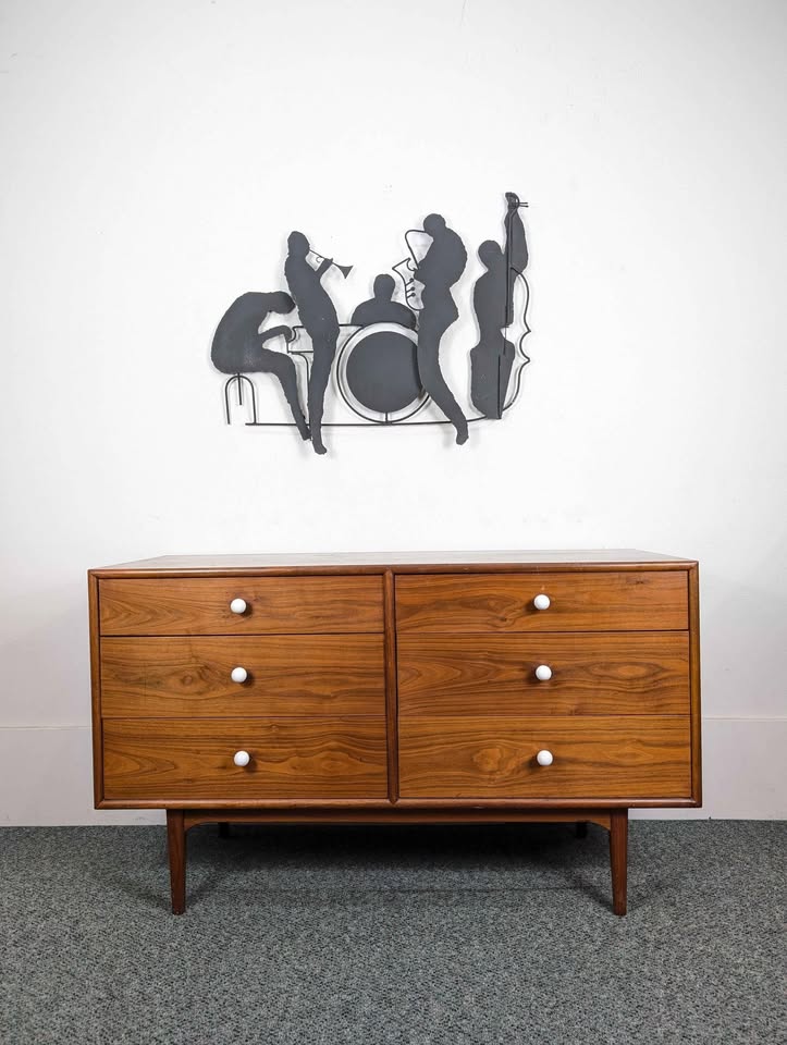 Large Vintage Jazz Quintet Metal Sculpture by Curtis Jere