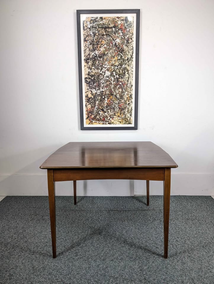 Beautiful MCM American Walnut Console Dining Table by Extensole