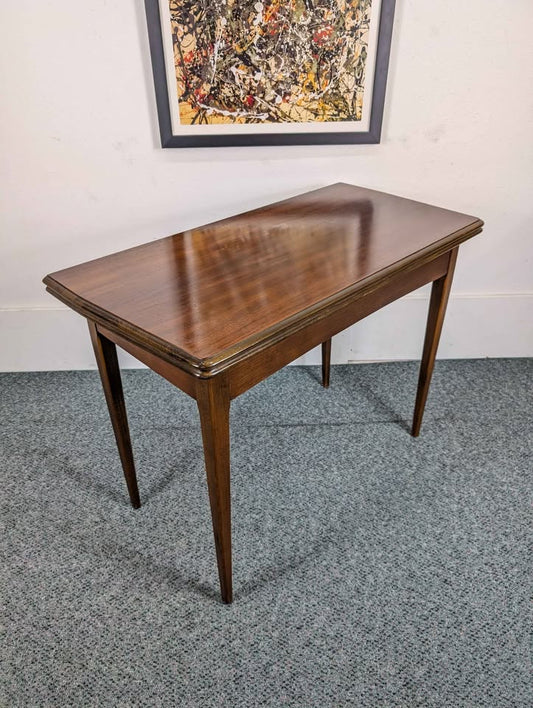 Beautiful MCM American Walnut Console Dining Table by Extensole