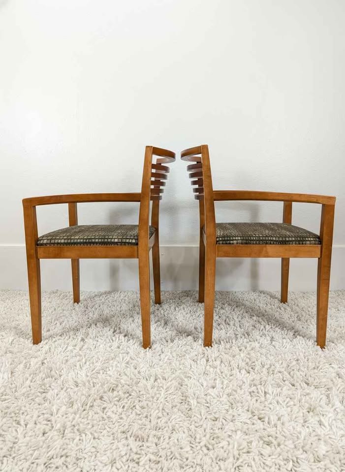 Vintage Pair of Postmodern Ricchio Chairs by Knoll