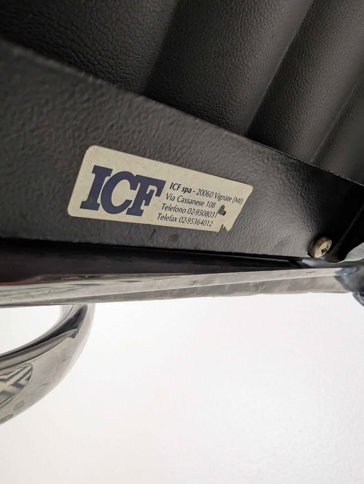 MCM Charles Eames Aluminum Group EA117 Black Leather Desk Chair by ICF