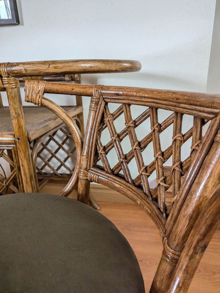 Bamboo & Rattan Boho Honeymoon Breakfast Dining Table
