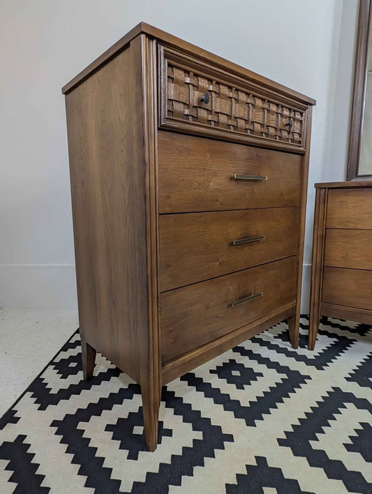 Mid Century Modern 4 Piece American Walnut Bedroom Set