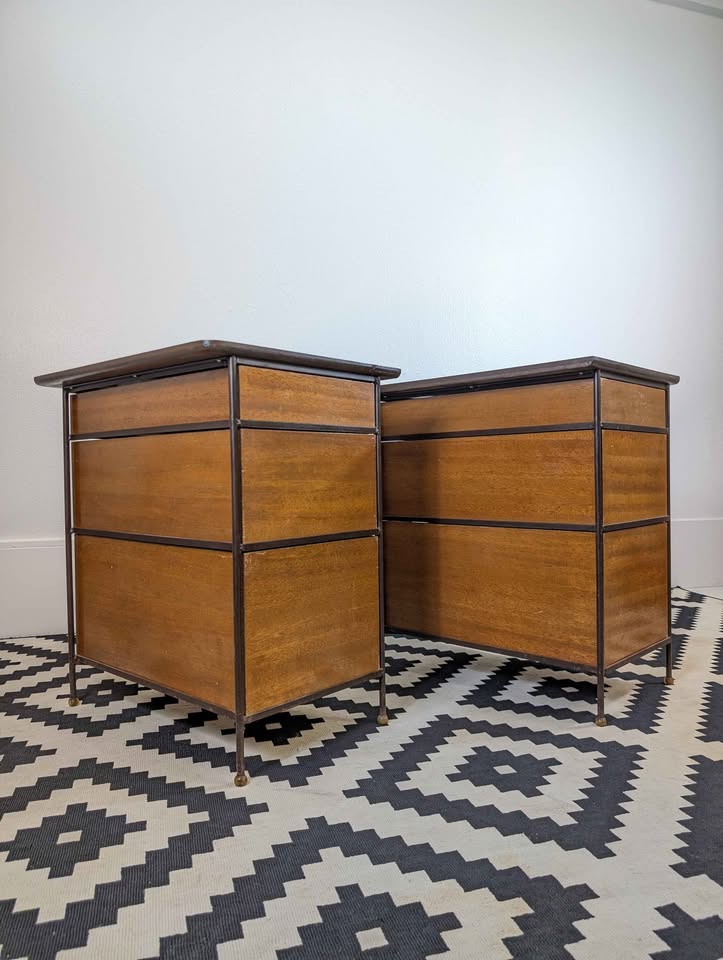 MCM Pair of George Nelson Style Architectural Cabinets by Vista of California