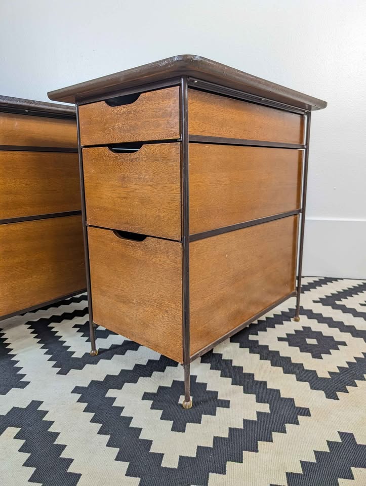 MCM Pair of George Nelson Style Architectural Cabinets by Vista of California