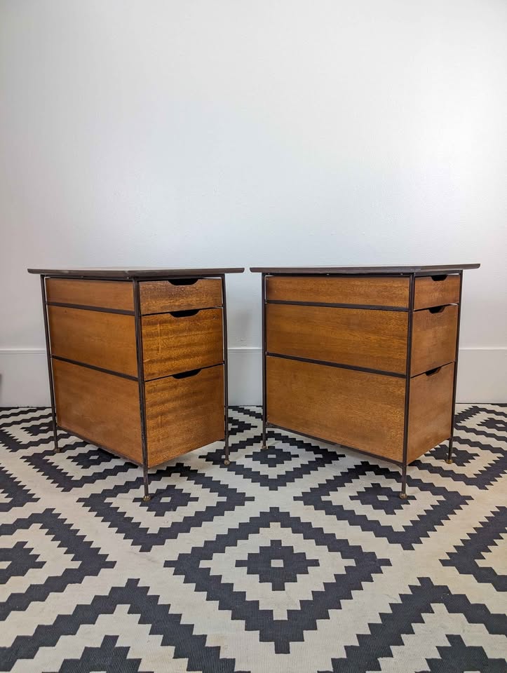 MCM Pair of George Nelson Style Architectural Cabinets by Vista of California