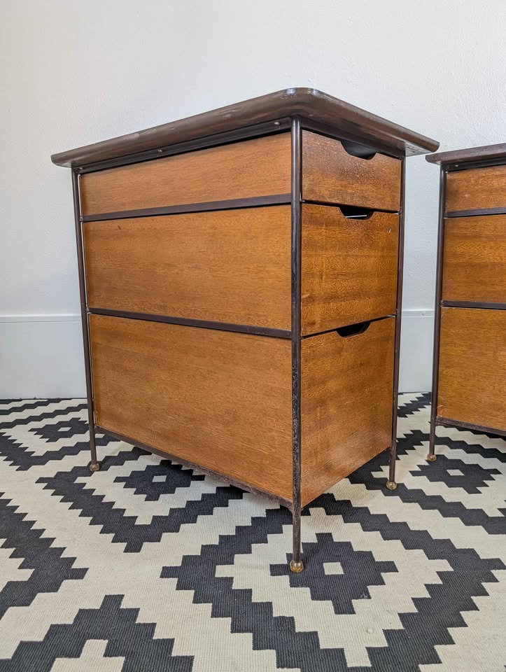 MCM Pair of George Nelson Style Architectural Cabinets by Vista of California