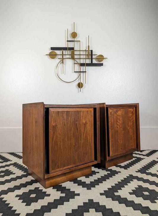 MCM Esprit Collection Walnut Nightstands by Merton Gershun for Dillingham