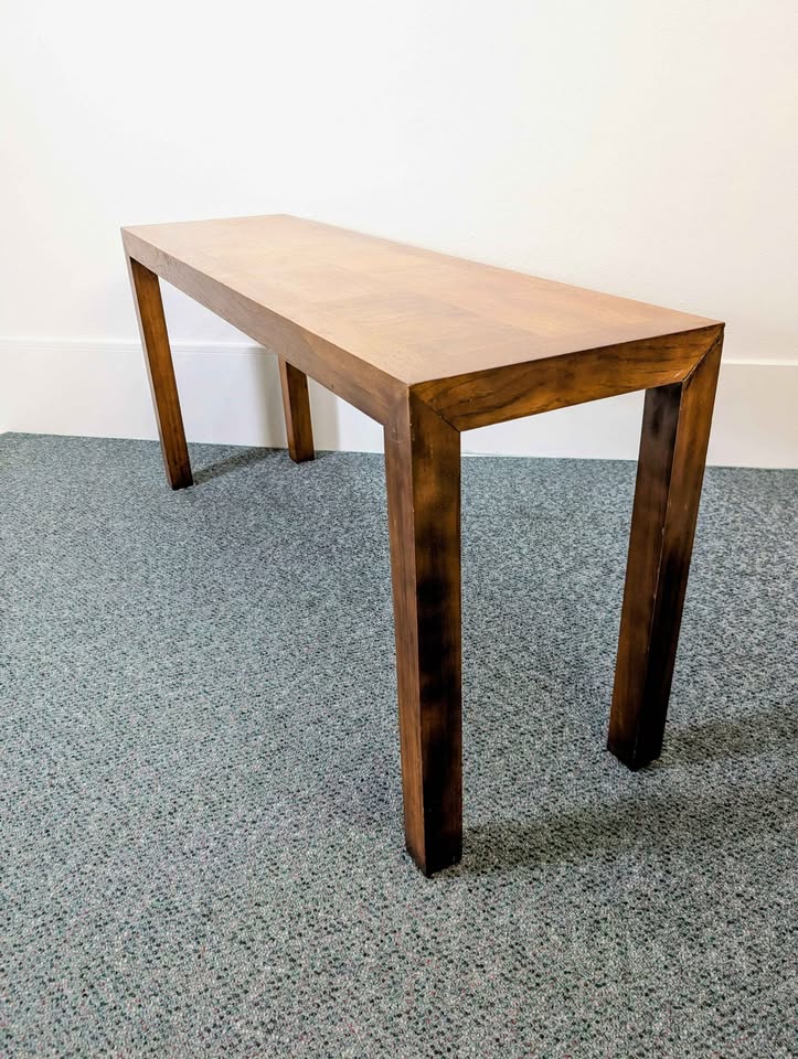 MCM American Walnut Rectangular Console Table by Lane
