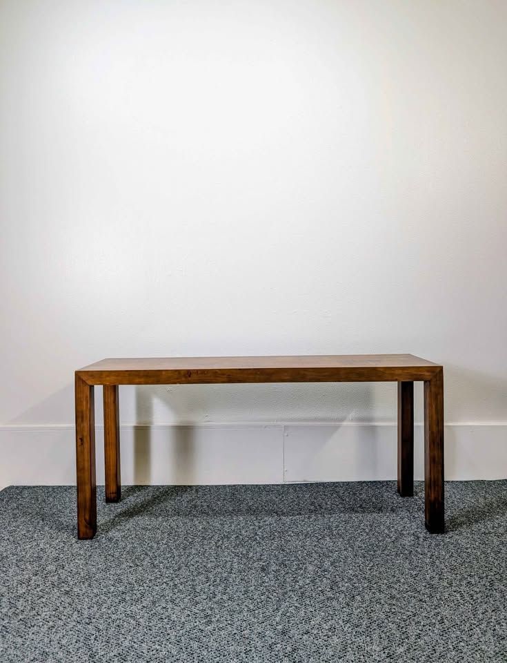 MCM American Walnut Rectangular Console Table by Lane