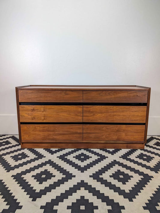 MCM Esprit Collection 6 Drawer Lowboy Dresser by Merton Gershun for Dillingham