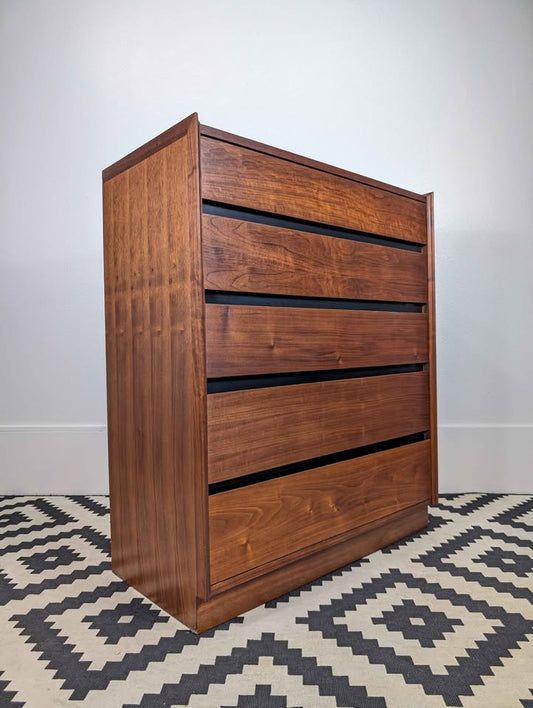 MCM Esprit Collection 5 Drawer Highboy Dresser by Merton Gershun for Dillingham
