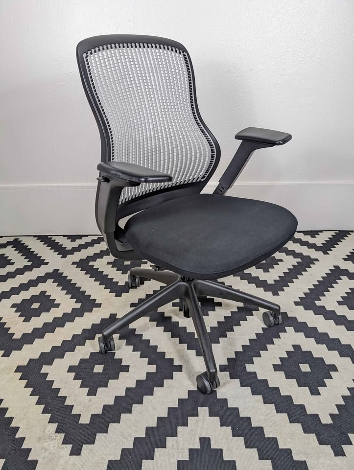 Black Regeneration Desk Task Chair by Knoll