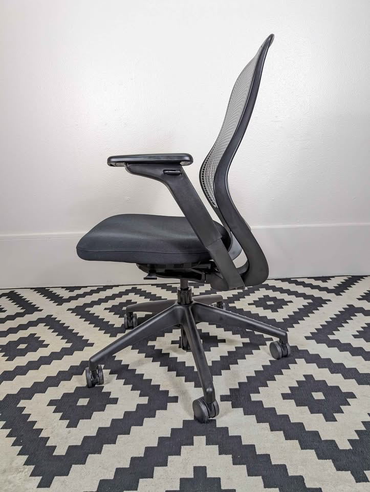 Black Regeneration Desk Task Chair by Knoll