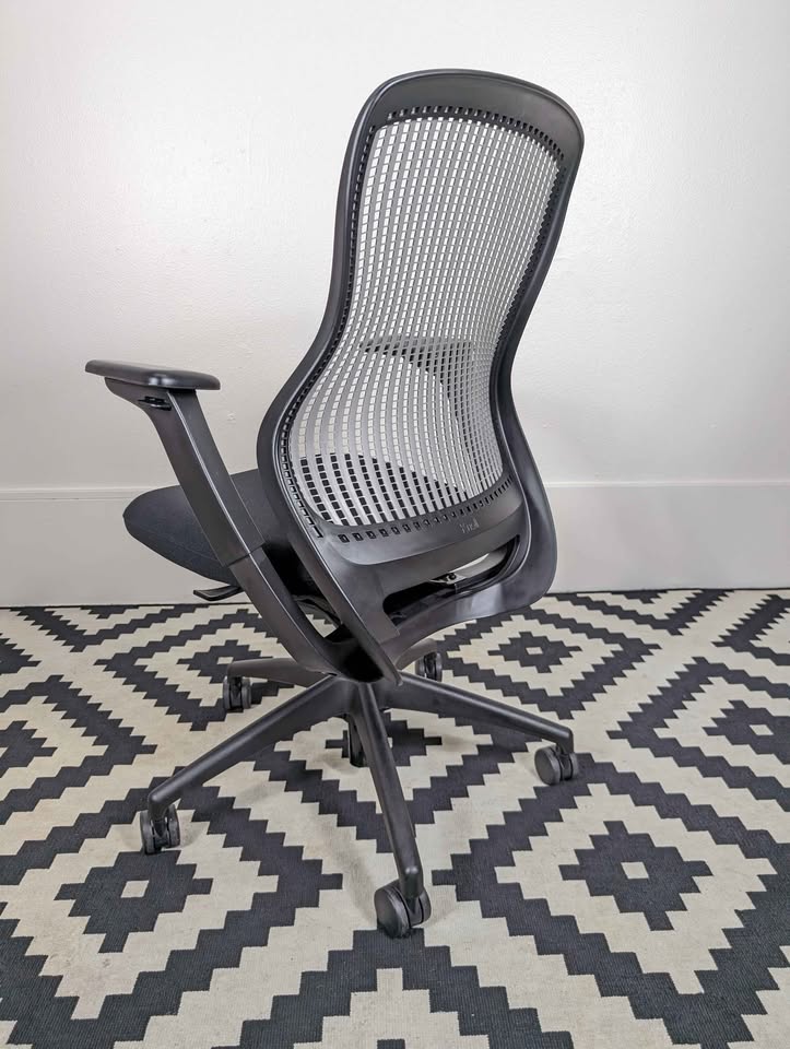 Black Regeneration Desk Task Chair by Knoll
