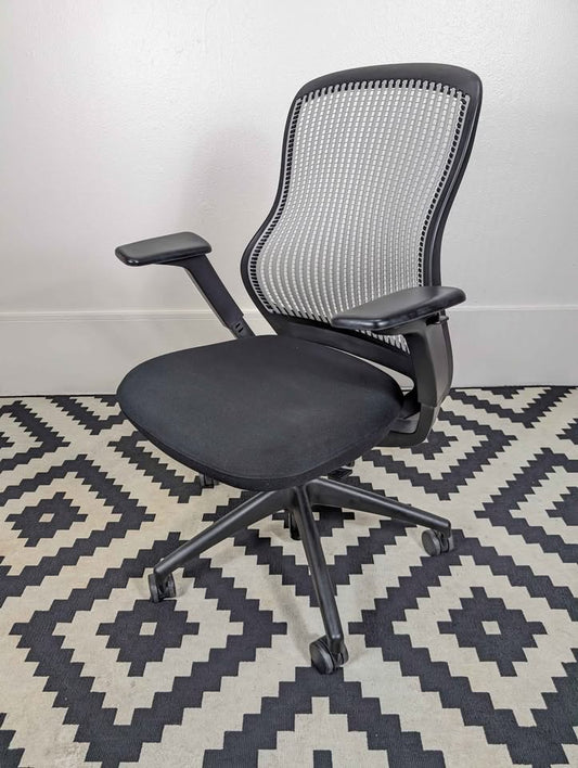 Black Regeneration Desk Task Chair by Knoll