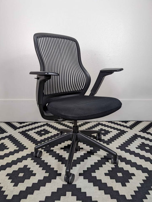 Black Regeneration Desk Task Chair by Knoll