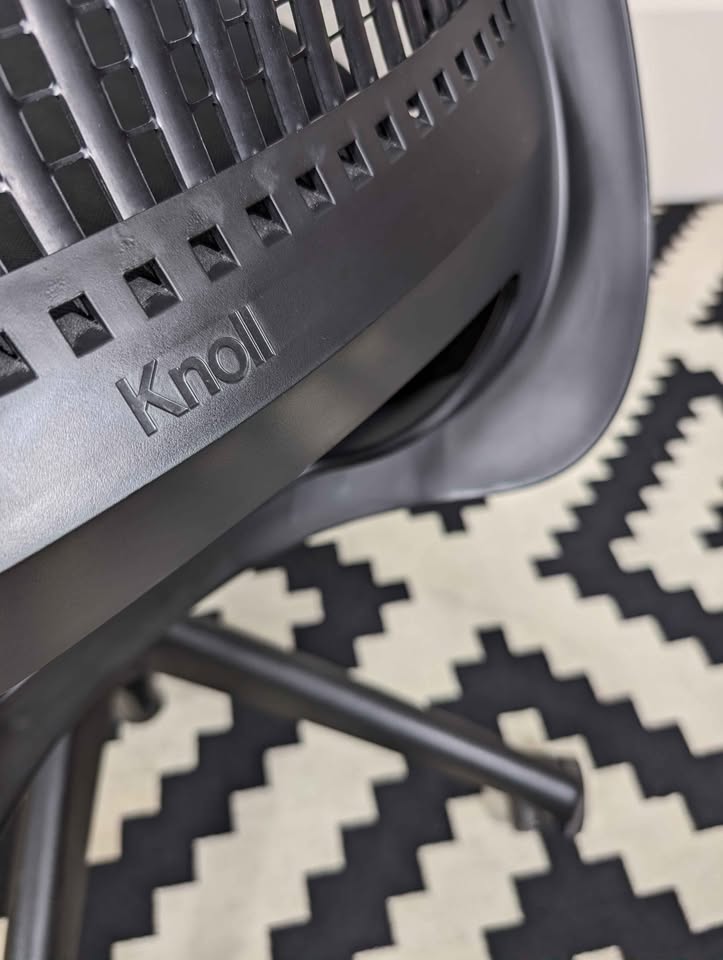 Black Regeneration Desk Task Chair by Knoll