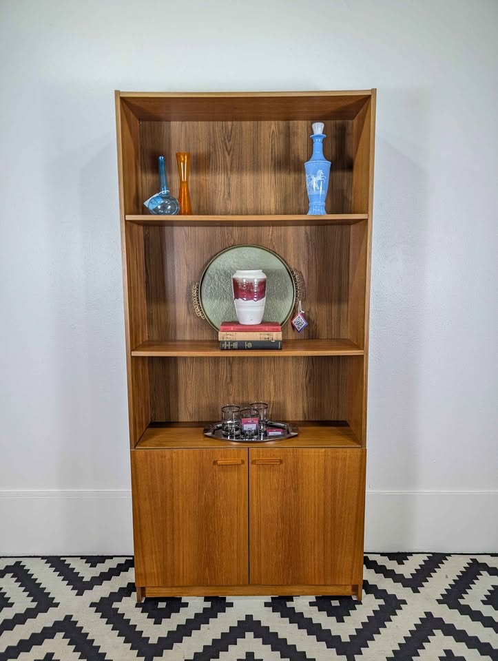 MCM Danish Teak Bookshelf & Storage Cabinet