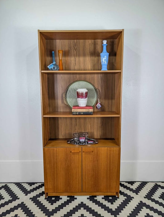 MCM Danish Teak Bookshelf & Storage Cabinet
